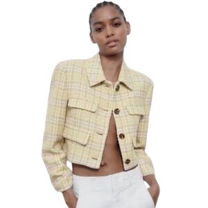 Zara Cropped Tweed Jacket